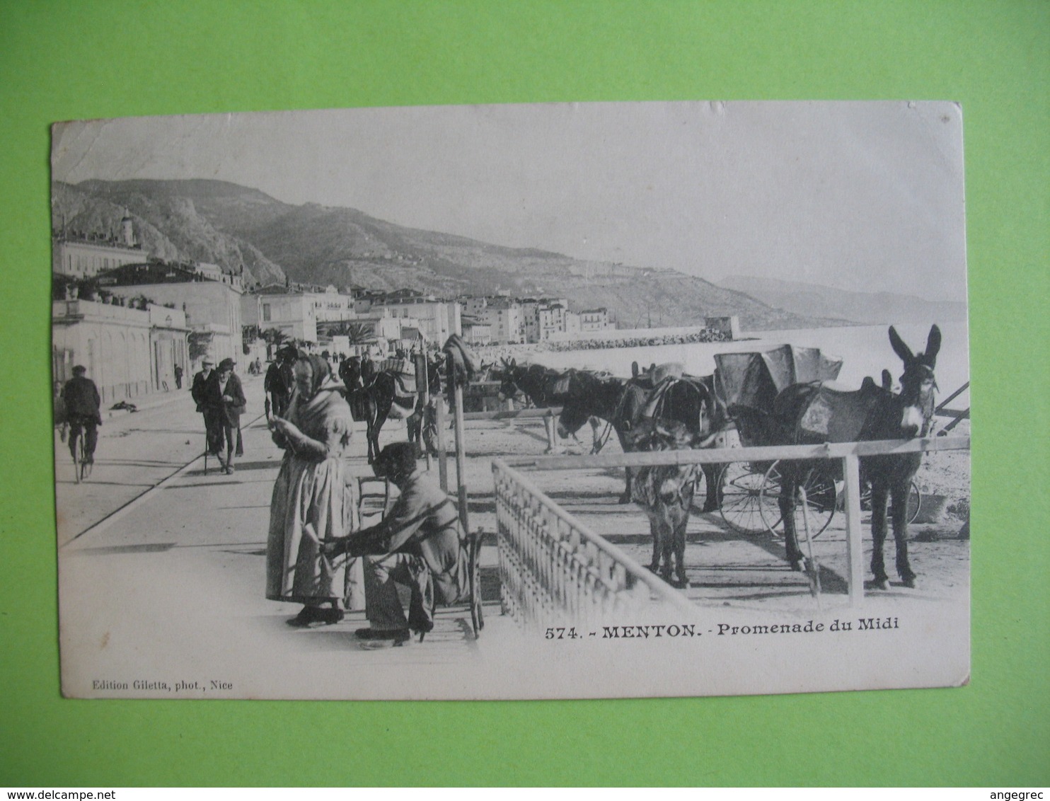 CPA   Menton   Promenade  du Midi    1901