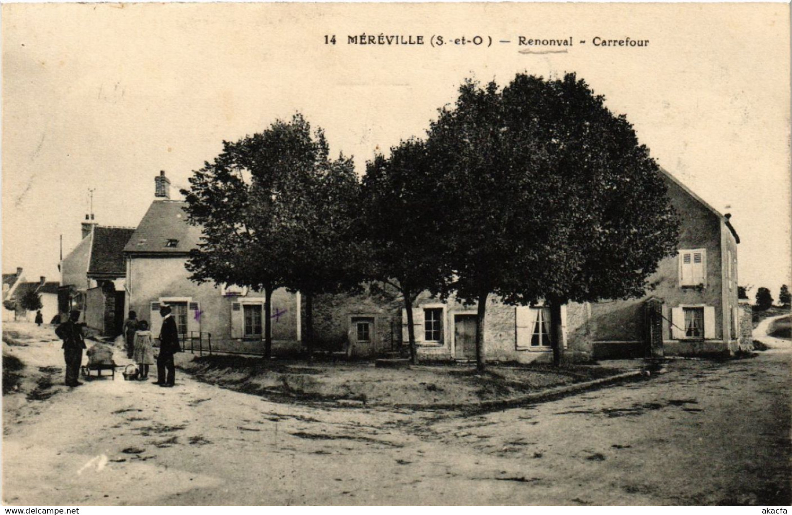 CPA MEREVILLE - Renonval - Carrefour (581827)