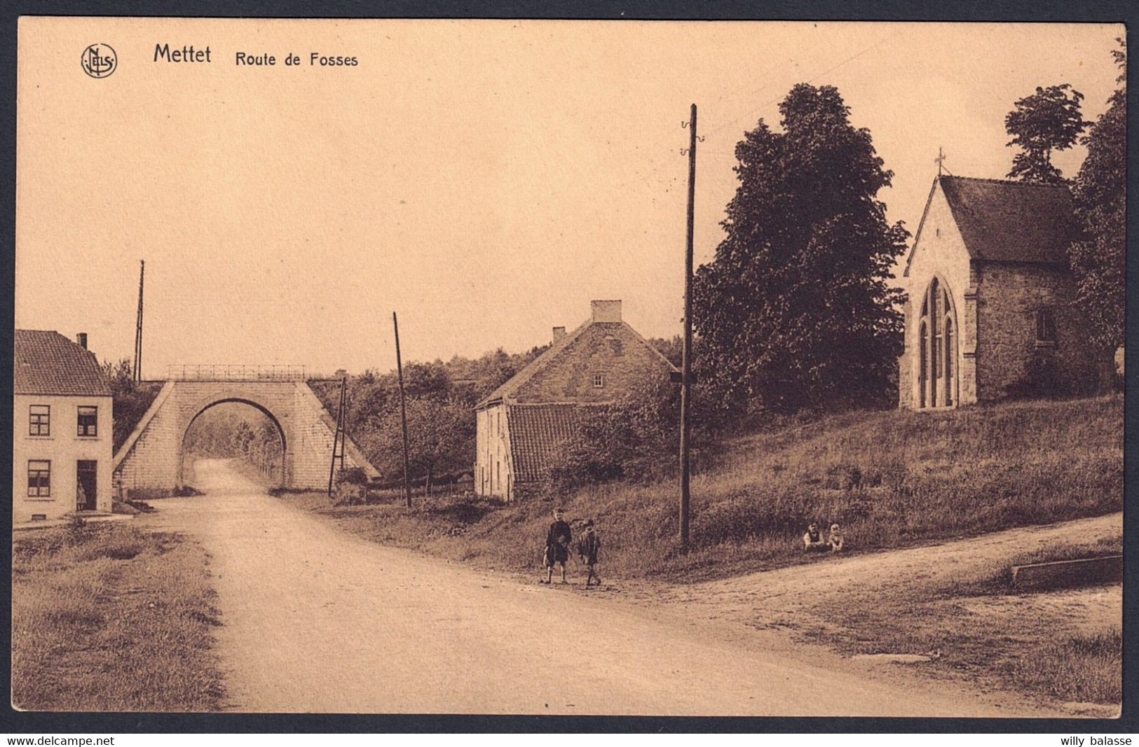 +++ CPA - METTET - Route de Fosses  //