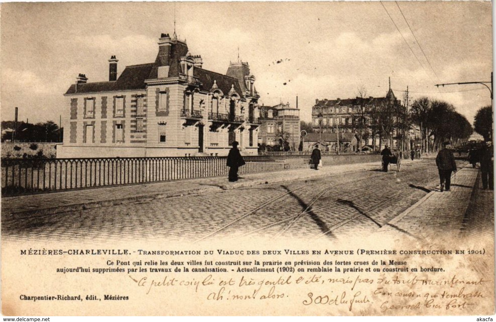 CPA MÉZIERES CHARLEVILLE Transformation du Viaduc des Deux Villes.. (224854)