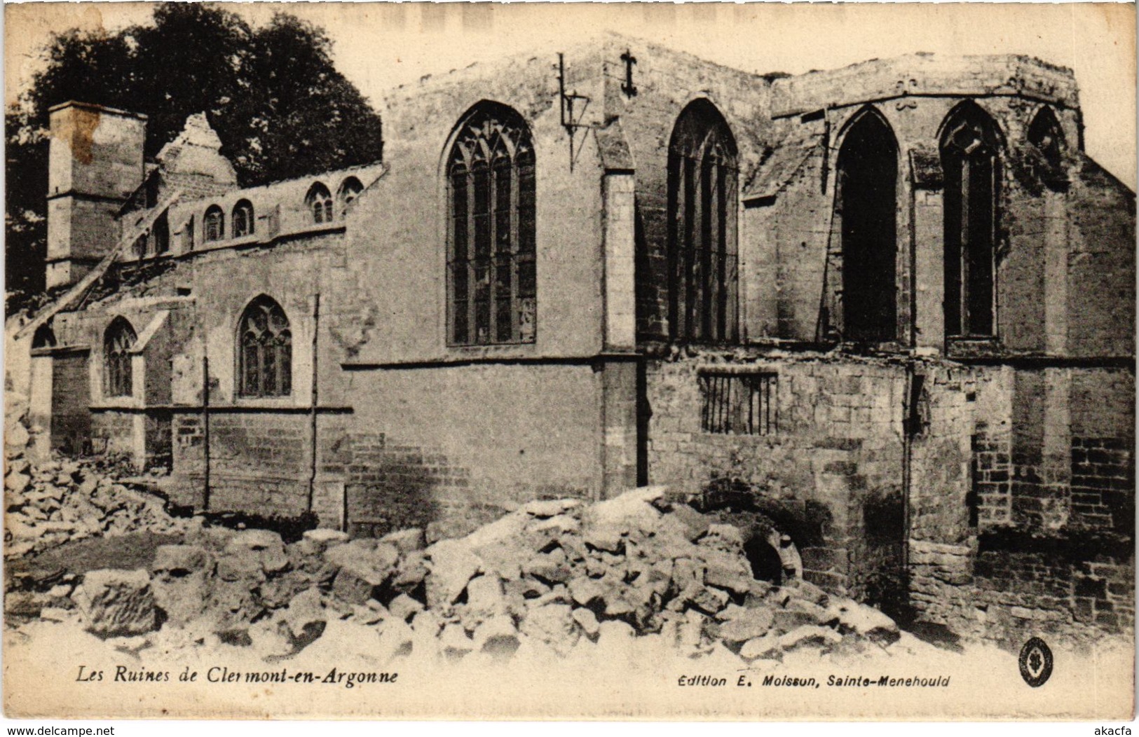 CPA Militaire Les Ruines de Clermont-en-Argonne (91863)