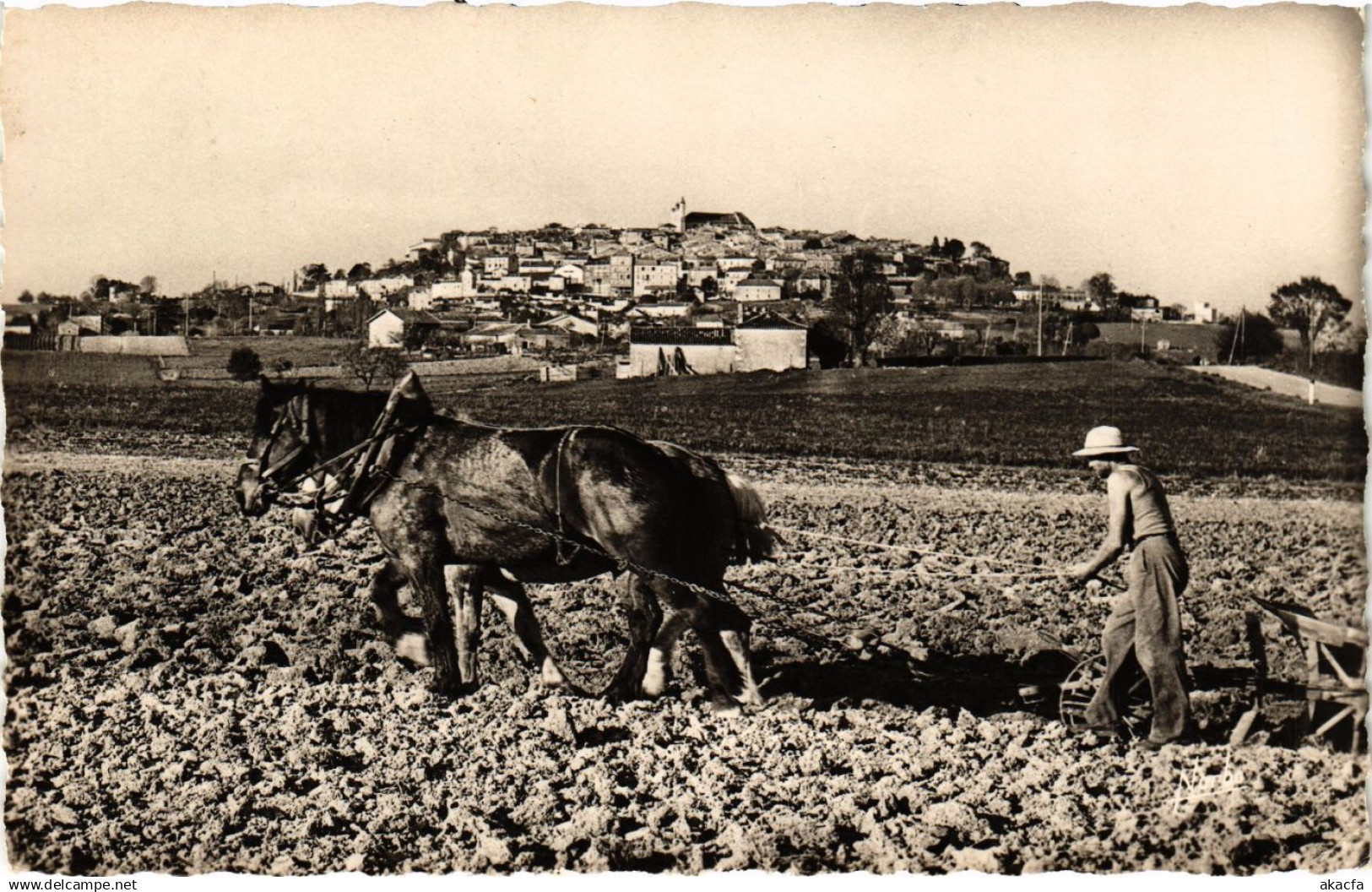 CPA Monflanquin - Vue générale - Au 1er plan les.. (650776)