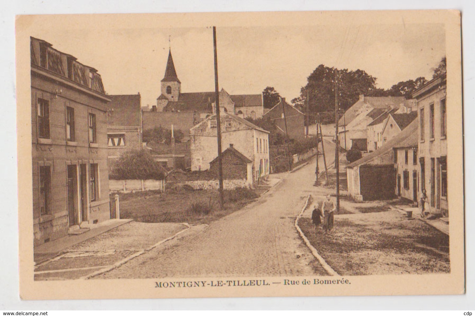 cpa montigny le tilleul  rue de bomerée