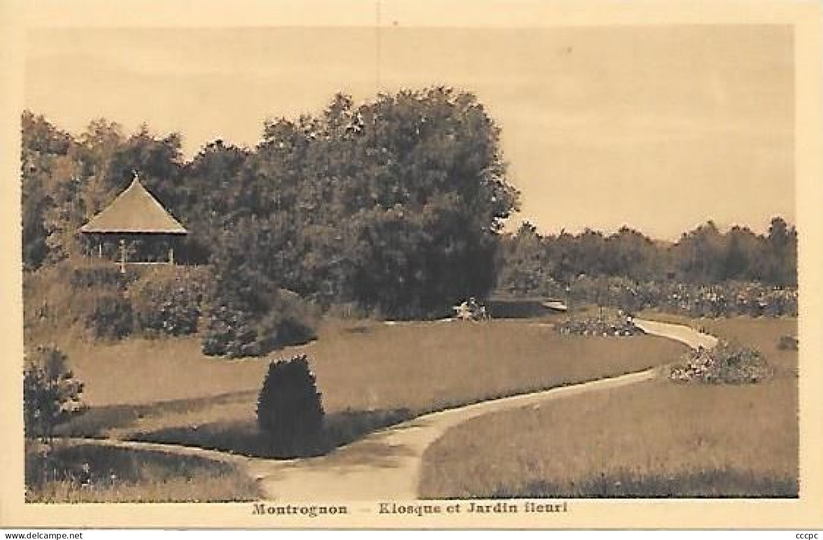 CPA Montrognon - Champagne-sur-Oise Kiosque et Jardin fleuri