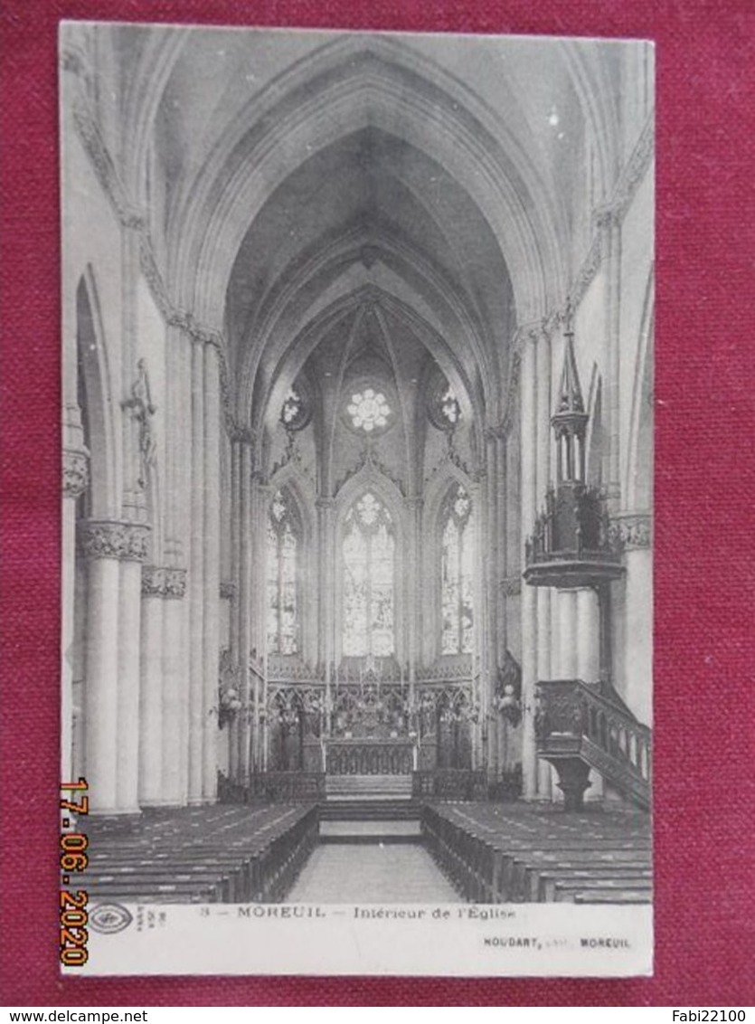 CPA - Moreuil - Intérieur de l'Eglise