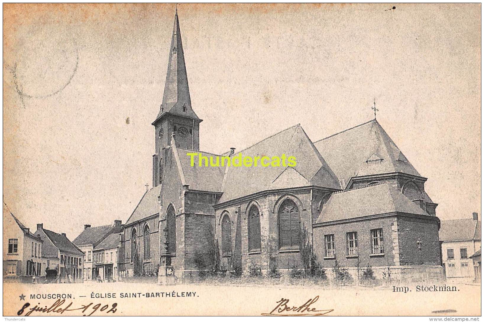 CPA MOUSCRON MOESKROEN EGLISE SAINT BARTHELY