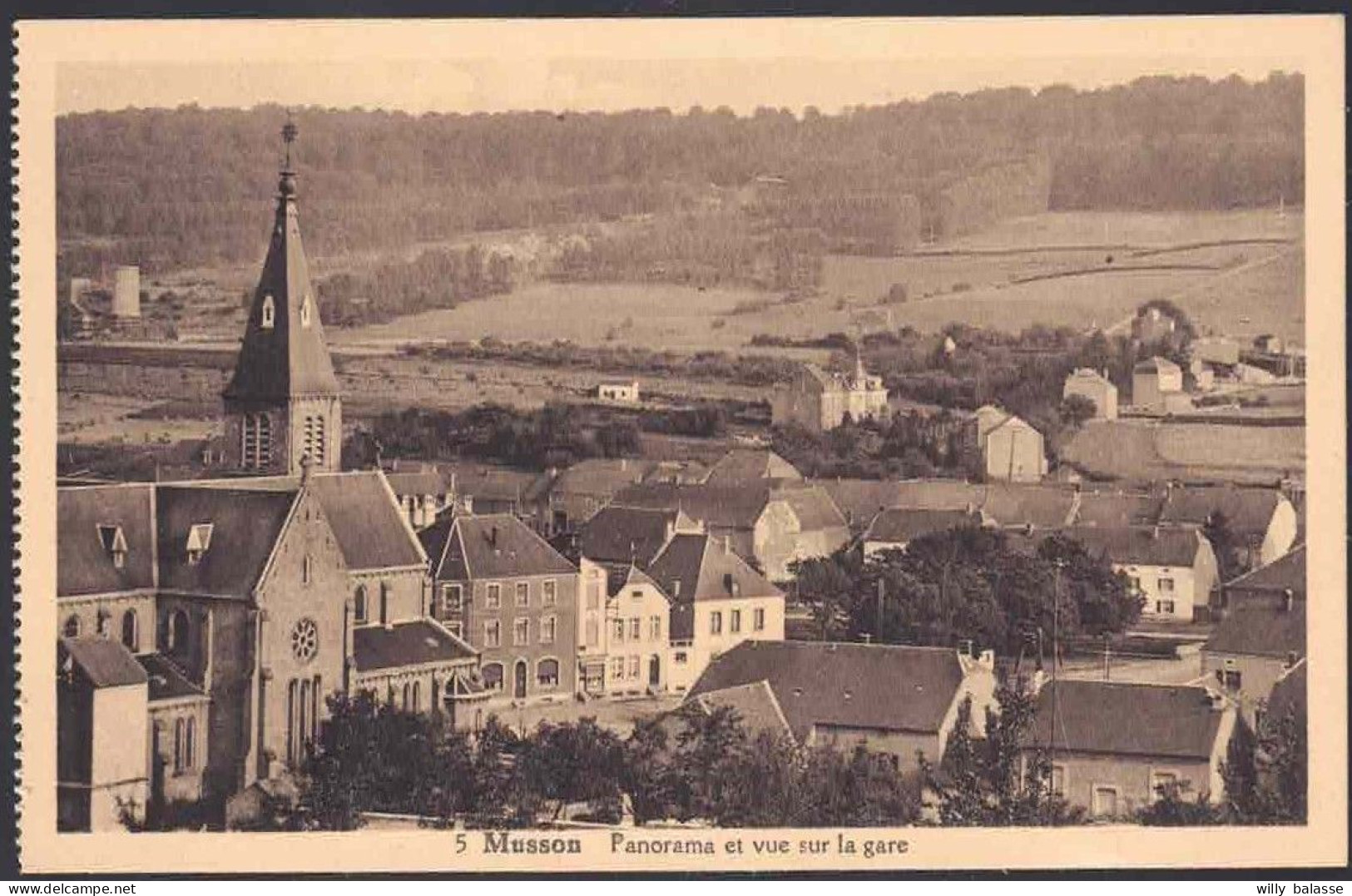 +++ CPA - MUSSON - Panorama et vue sur la Gare  //