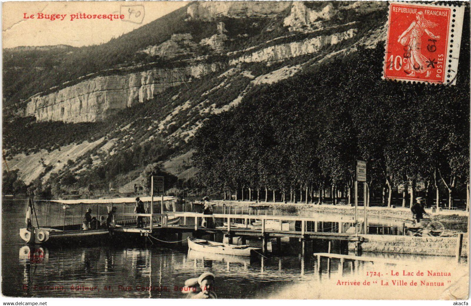 CPA Nantua Le Lac de Nantua Arrivee de la Ville Nantua (1344208)