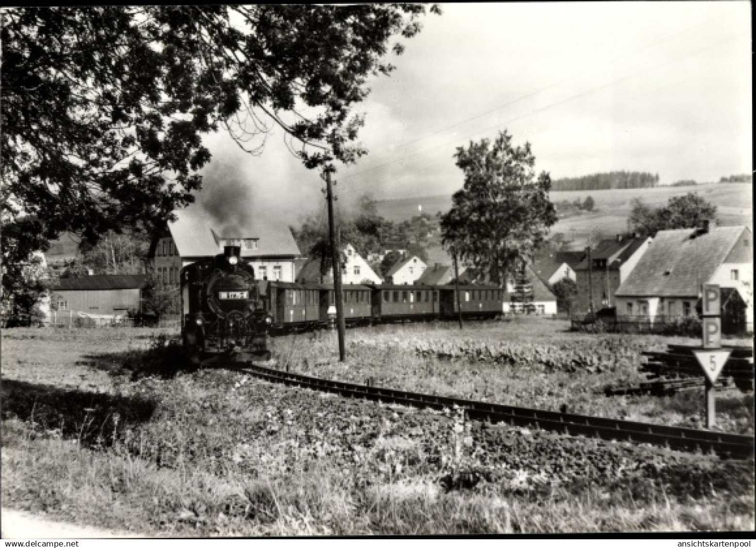 CPA Neudorf Sehmatal Sachsen, Schmalspurbahn, Dampflok Nr 99 1775 8