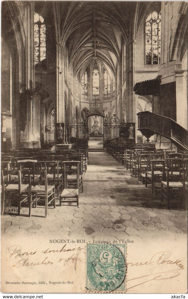 CPA NOGENT-le-ROI - Intérieur de l'Église (131690)