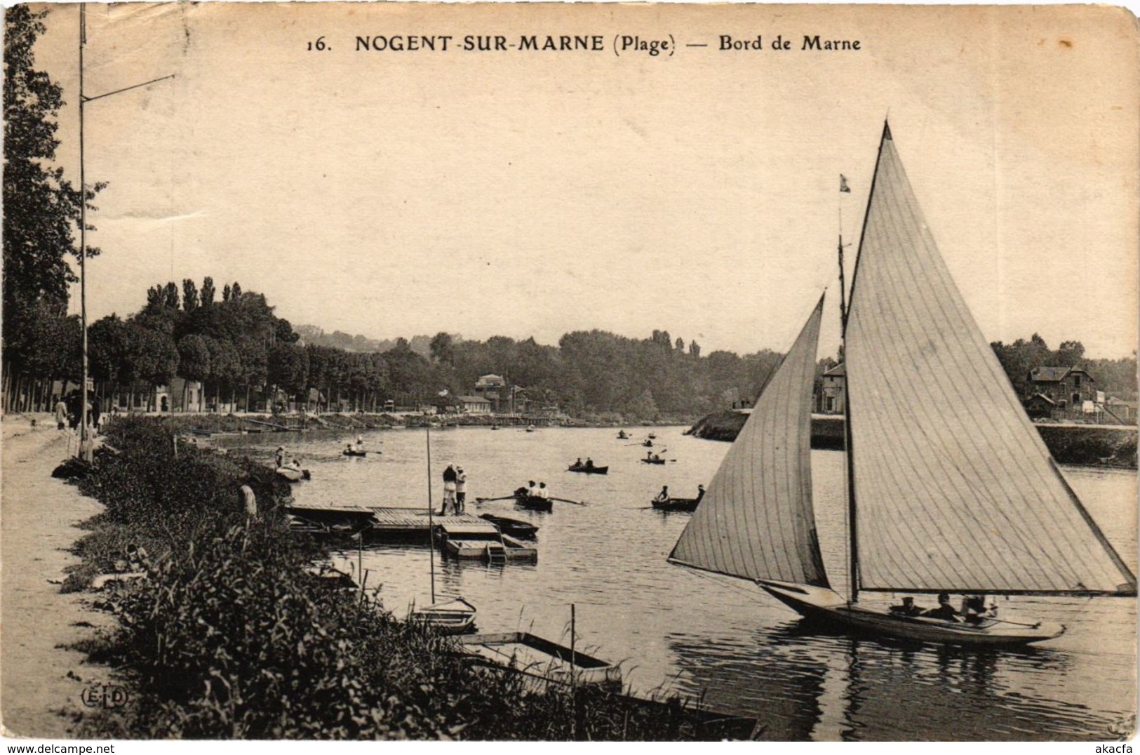 CPA NOGENT-sur-MARNE Bord de MARNE voiler (983185)