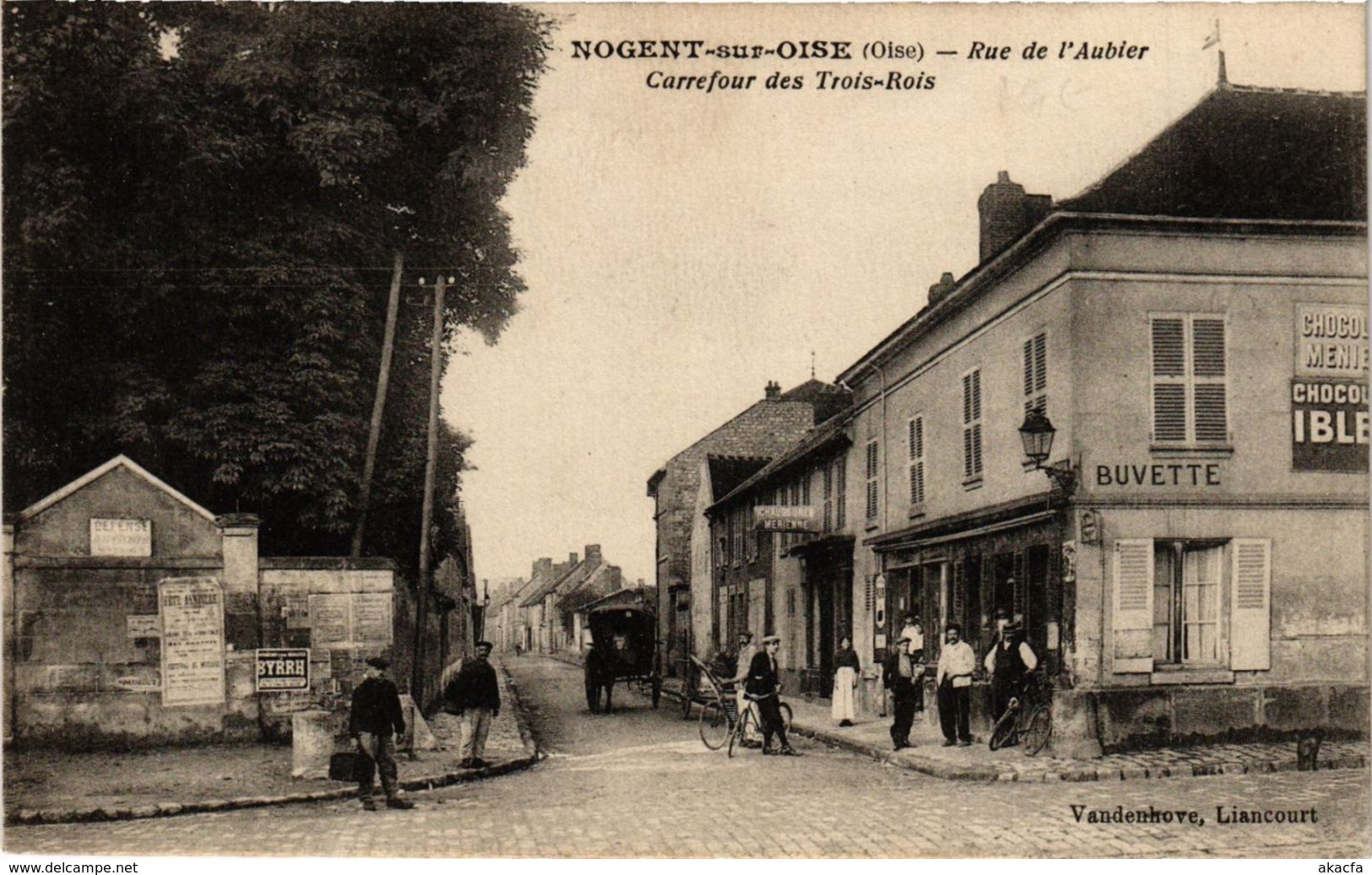 CPA NOGENT-sur-OISE - Rue de l'Aubier Carrefour des Trois-Rois (259508)