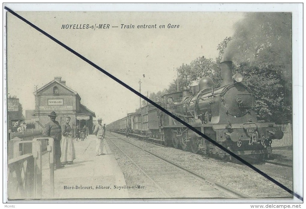 CPA - Noyelles sur mer-Train entrant en gare