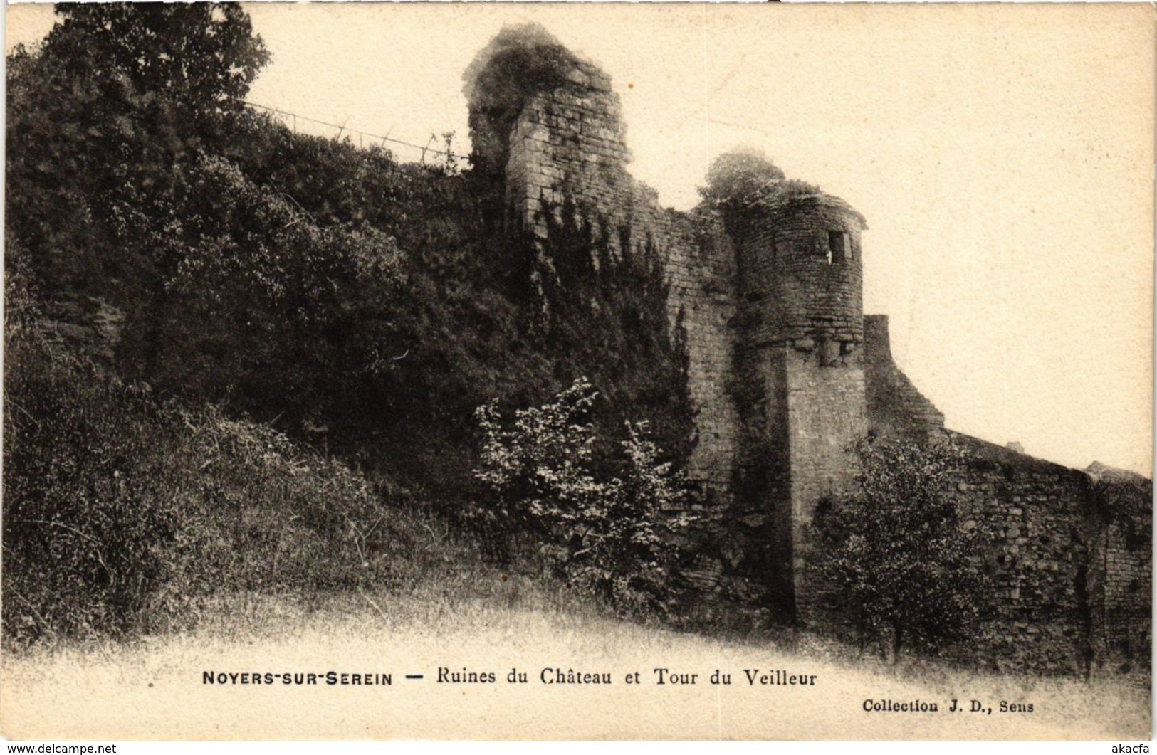 CPA Noyers-sur-Serein - Ruines du Chateau et Tour du Veilleur FRANCE (960767)