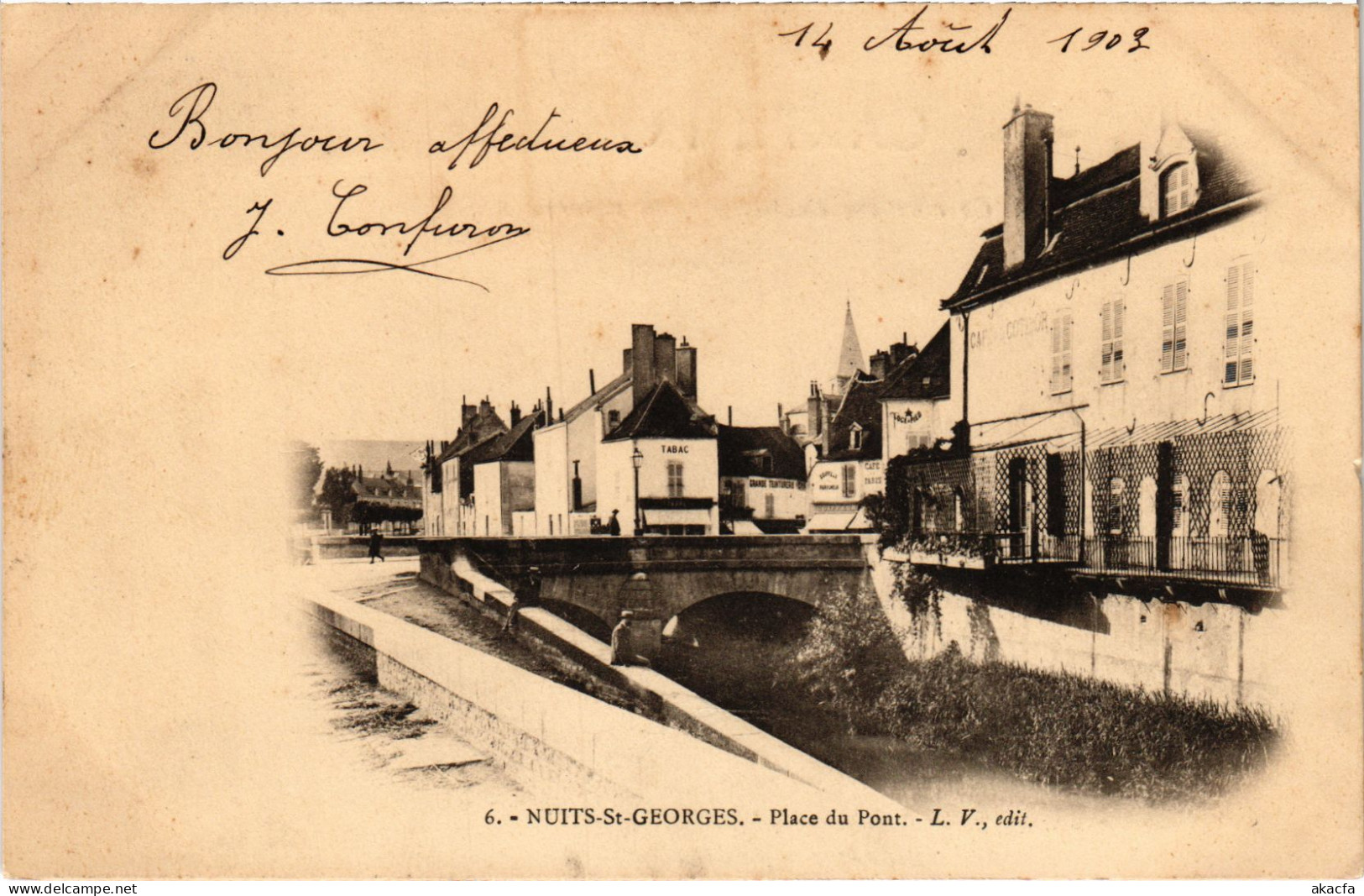 CPA Nuits-Saint-Georges Place du Pont FRANCE (1375478)