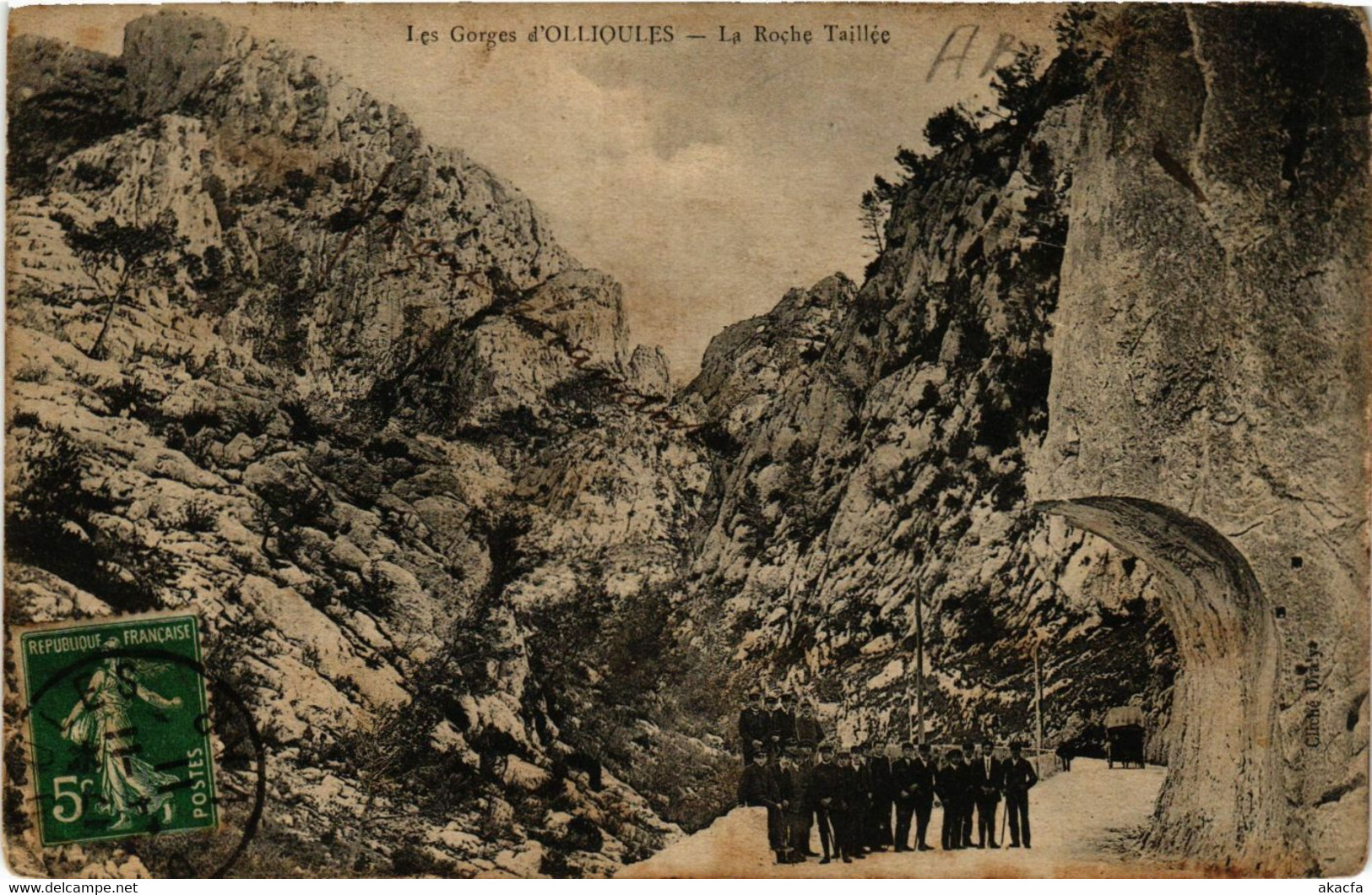 CPA OLLIOULES Les Gorges et la Roche Taillée (411279)