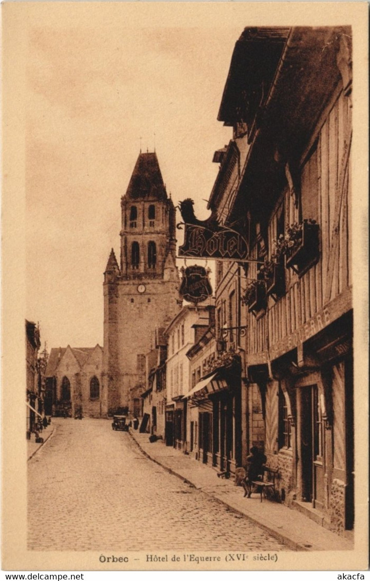 CPA ORBEC - Hotel de l'Equerre (140999)