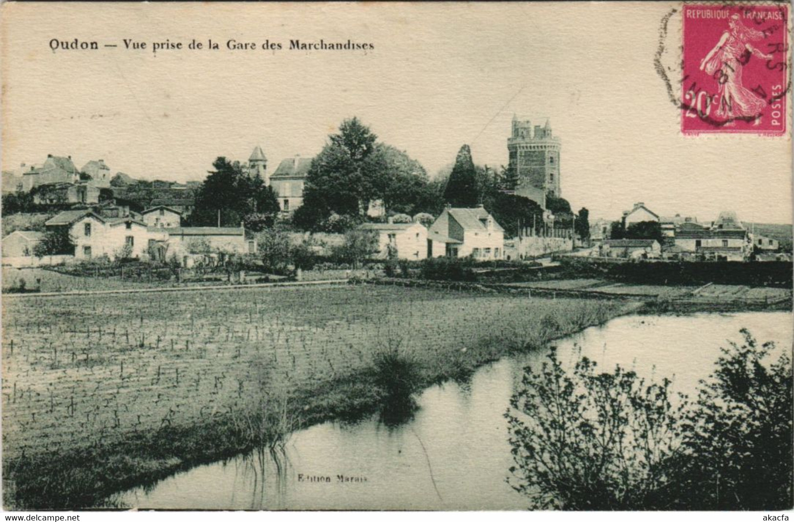 CPA OUDON Vue prise de la Gare des Marchandise (150545)