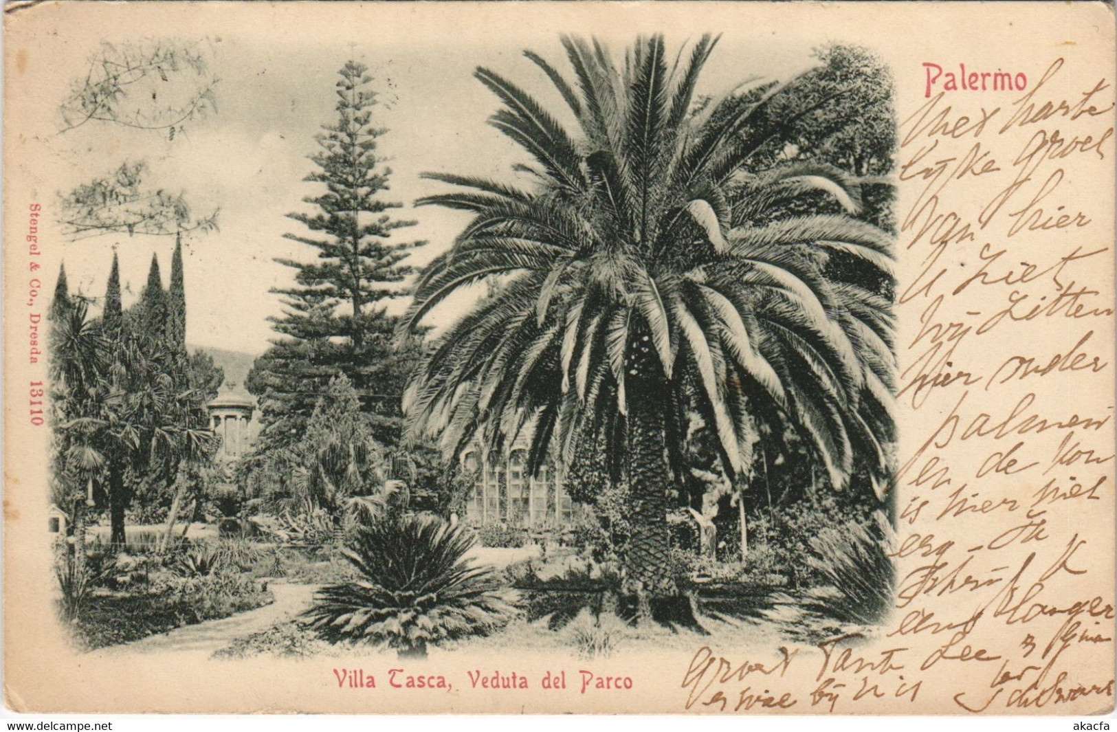 CPA Palermo Villa Tasca Veduta del Parco SICILIA ITALY (809387)