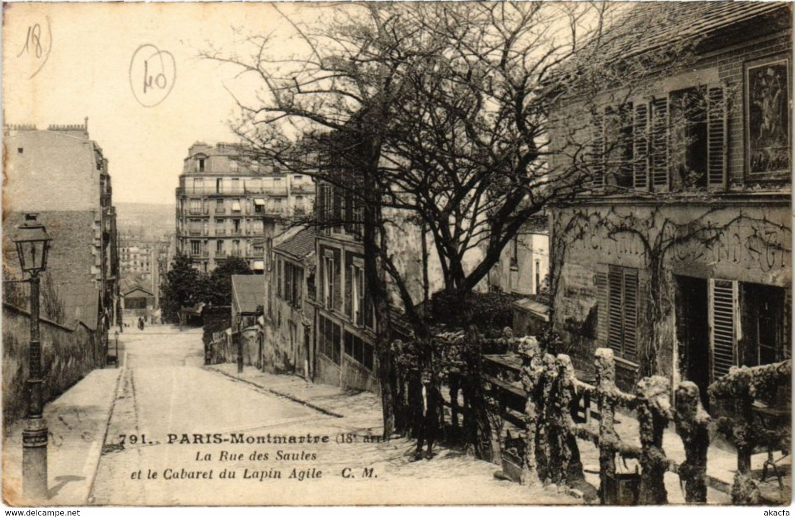 CPA Paris 18e - Rue des Saules (73826)