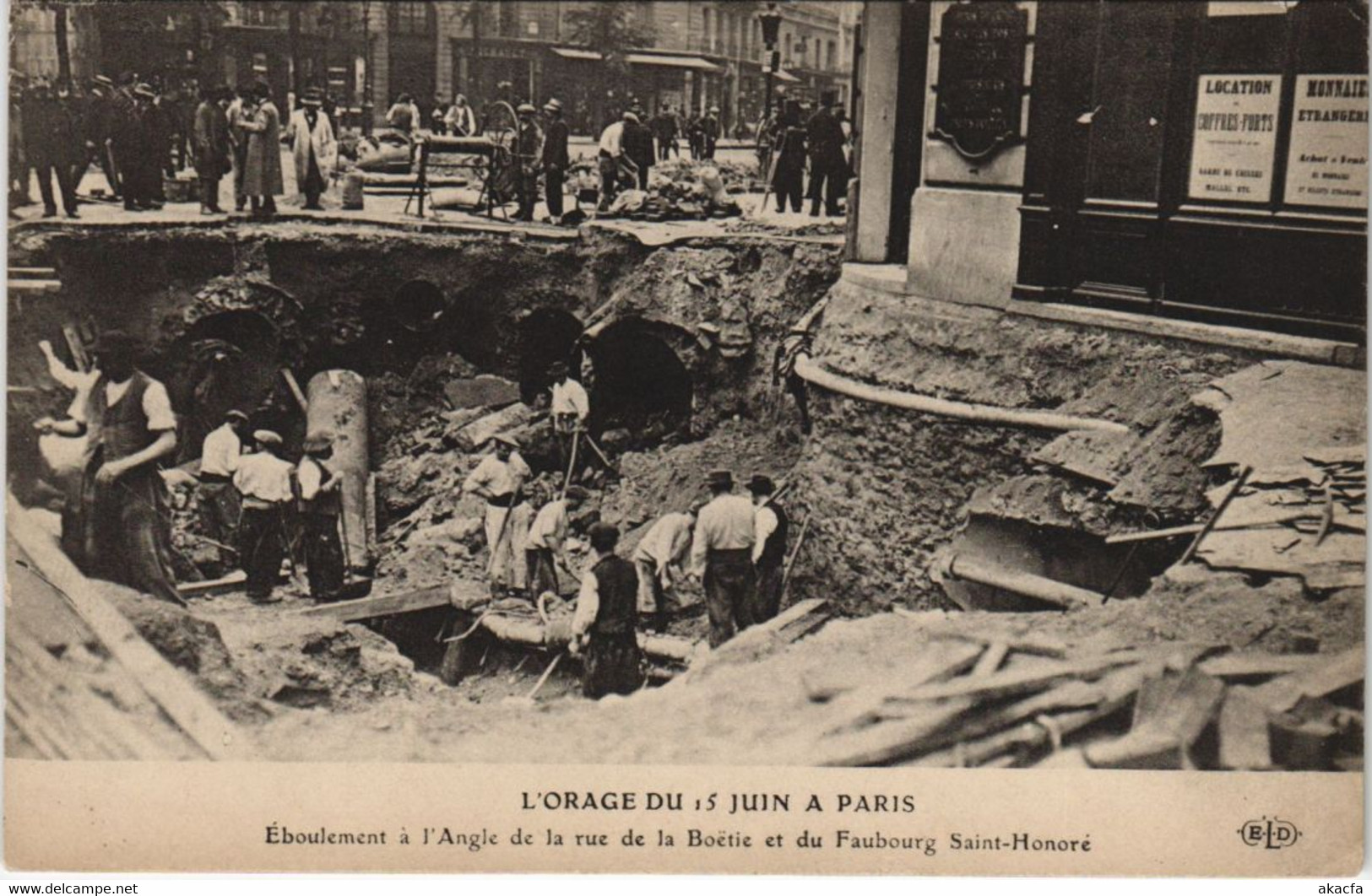 CPA Paris 8e - L'Orage de juin 15 a Paris (53024)