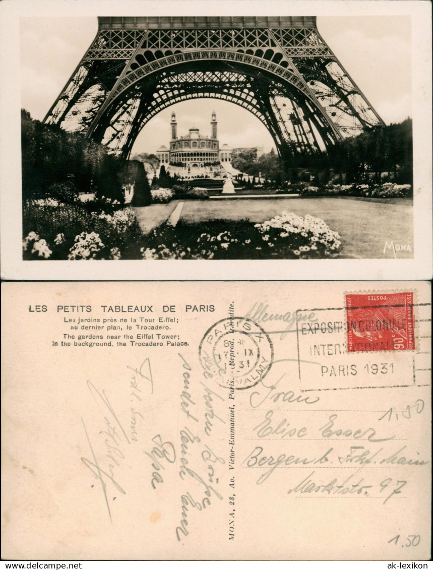 CPA Paris Eiffelturm Tour Eiffel - Fotokarte 1931