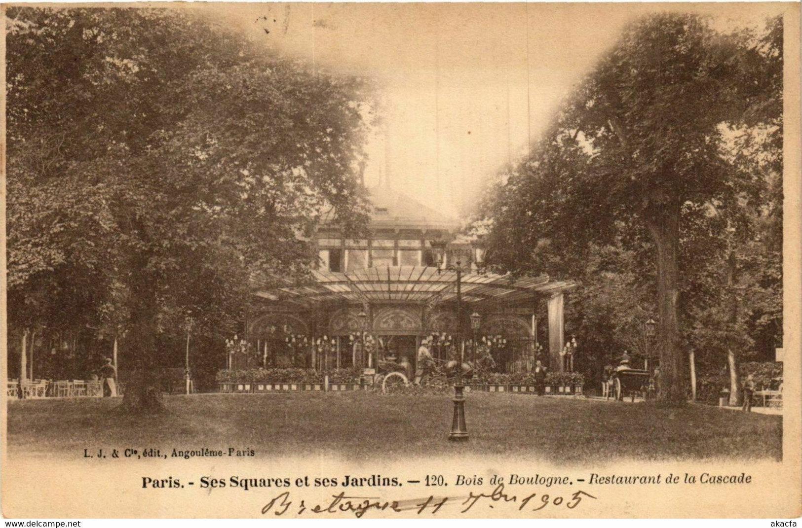 CPA PARIS Ses Squares et ses Jardins. 120. BOIS de BOULOGNE Restaurant (577631)