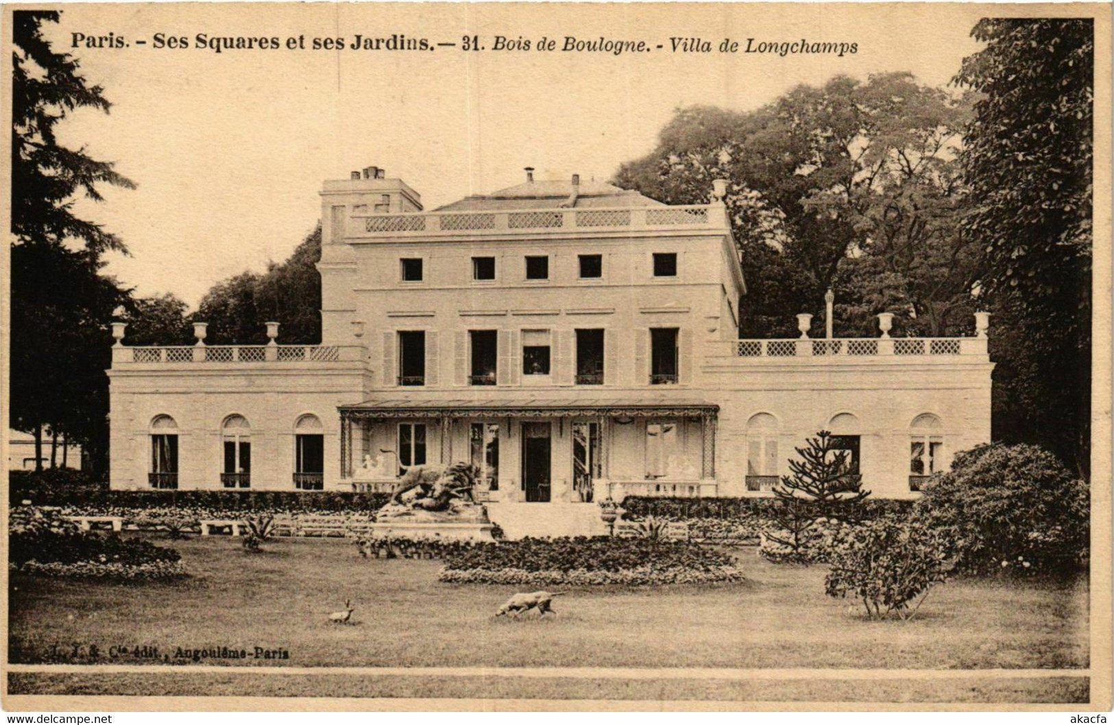 CPA PARIS Ses Squares et ses Jardins. 31. BOIS de BOULOGNE Villa (577613)