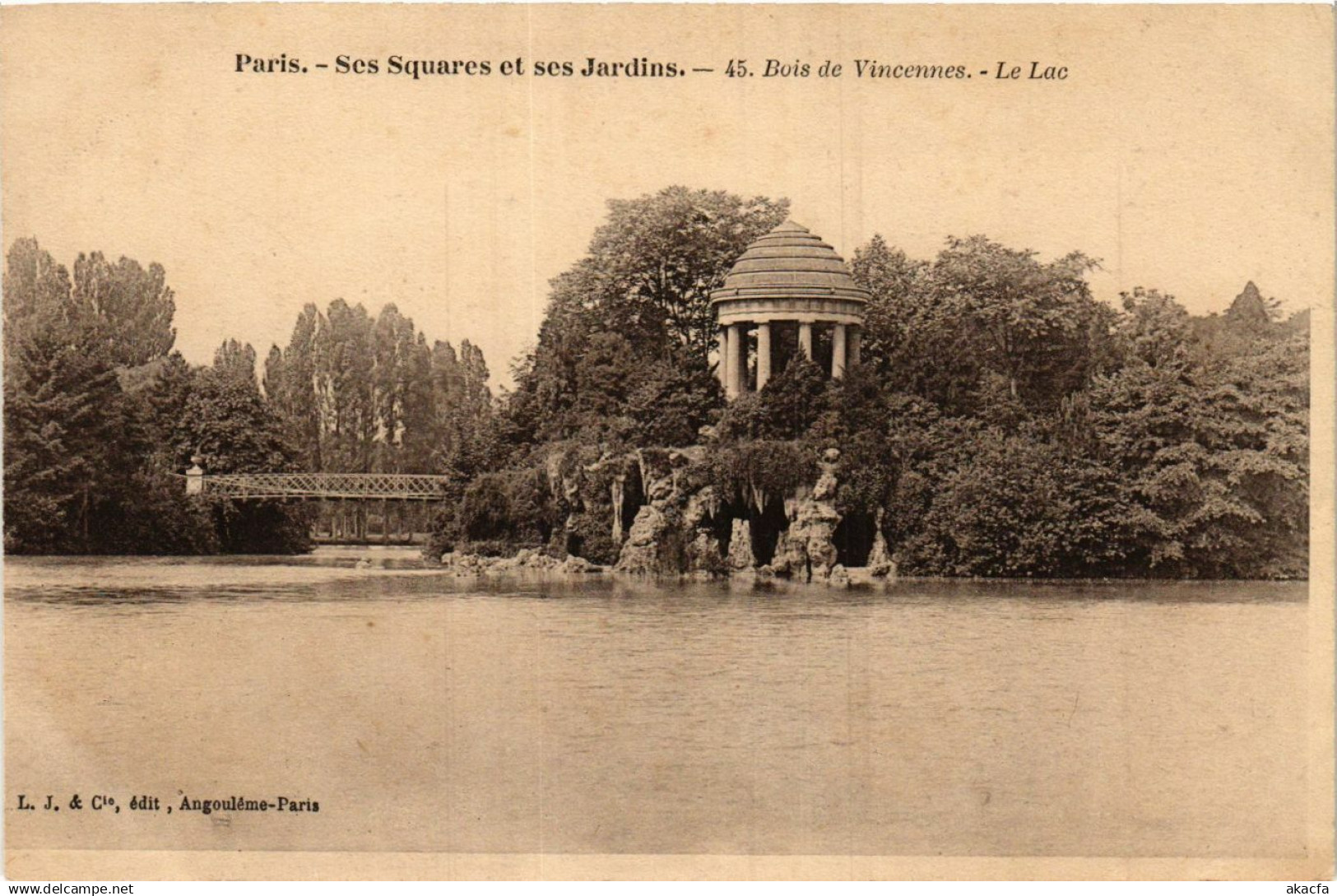 CPA PARIS Ses Squares et ses Jardins. 45. BOIS de BOULOGNE Lac (577626)