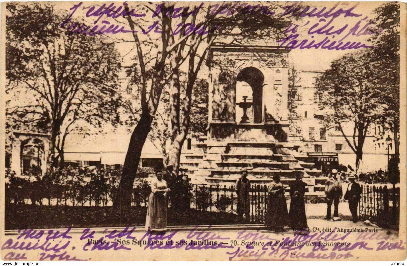 CPA PARIS Ses Squares et ses Jardins. 70. Square et Fontaine (577594)