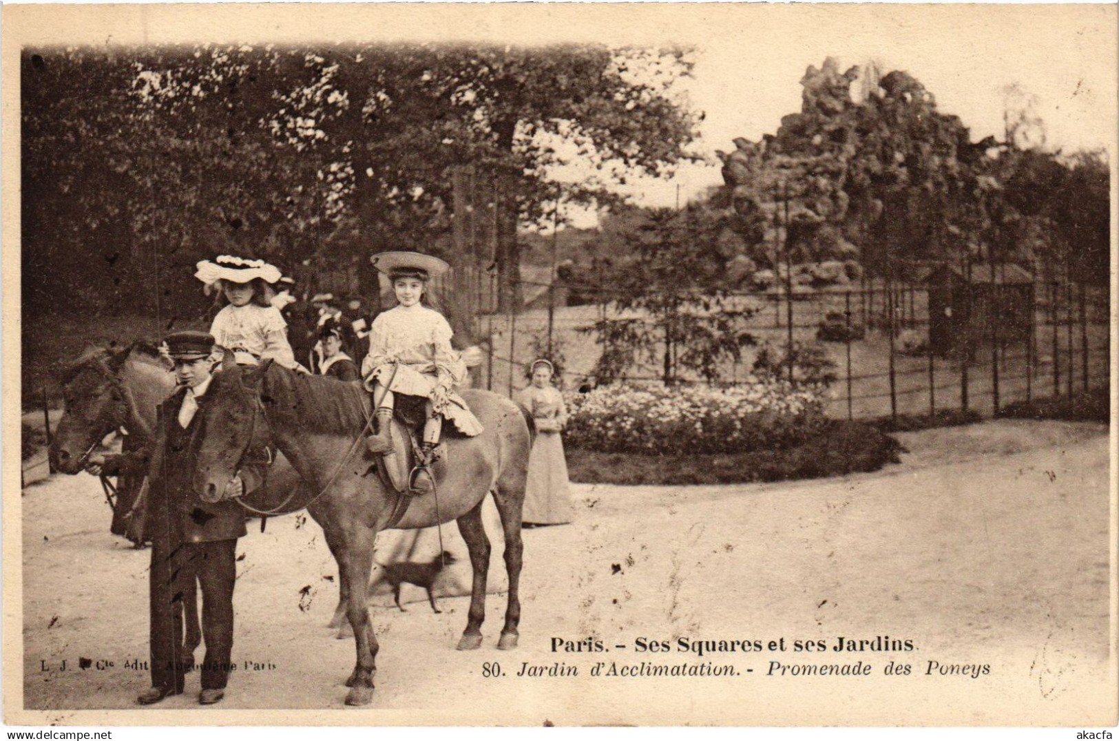 CPA PARIS Ses Squares et ses Jardins. Jardin d'Acclimatation Poneys (1240008)