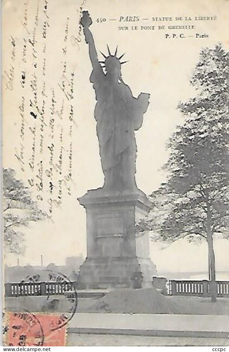 CPA Paris Statue de la Liberté sur le Pont de Grenelle