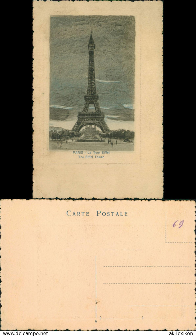 CPA Paris Tour Eiffel The Eiffel Tower 1920