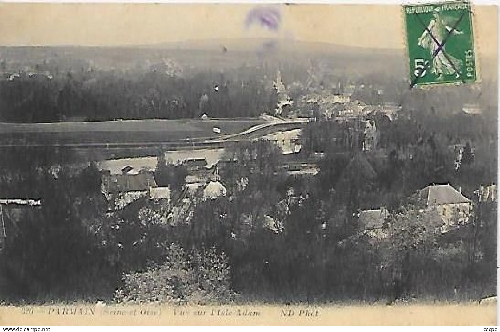 CPA Parmain vue sur l'Isle-Adam