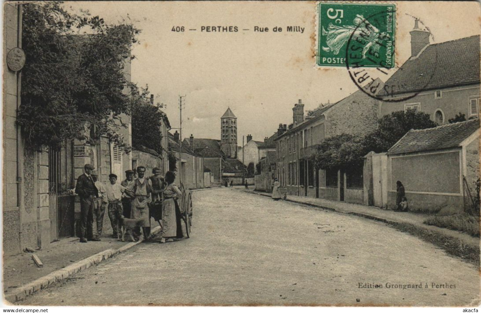 CPA PERTHES Rue de Milly (19745)