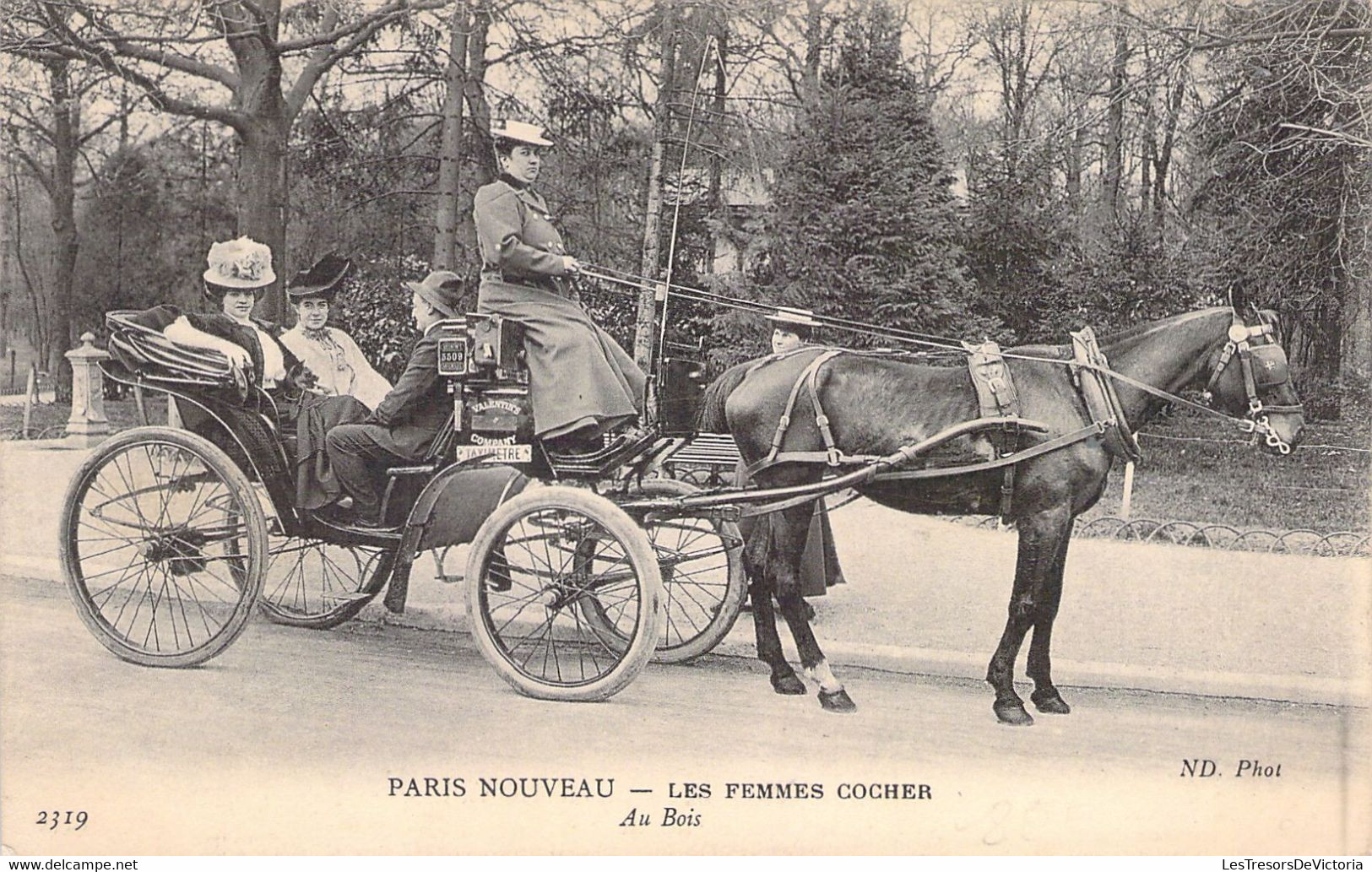 CPA Petits Métiers à Paris - Paris Nouveau - Les Femmes Cocher - 2319 - Au Bois