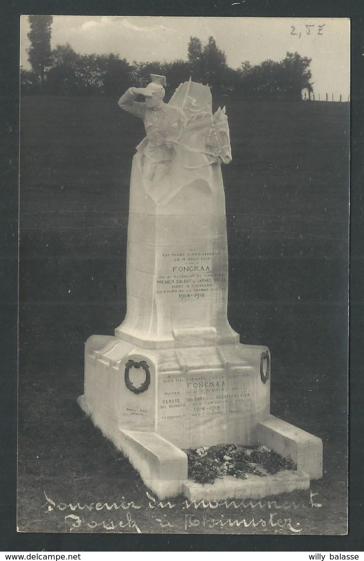 +++ CPA - Photo carte - THIMISTER - " Souvenir du monument Fonck "  //