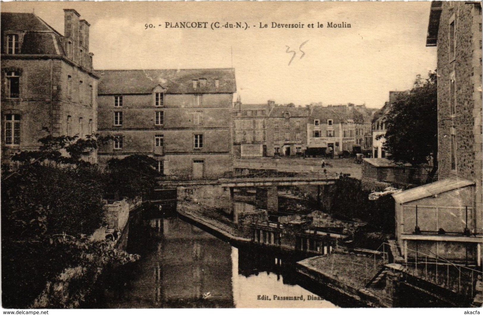 CPA PLANCOET - Le Deversoir et le Moulin (994976)