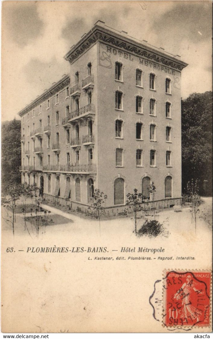 CPA PLOMBIERES-les-BAINS - Hotel metropole (119702)