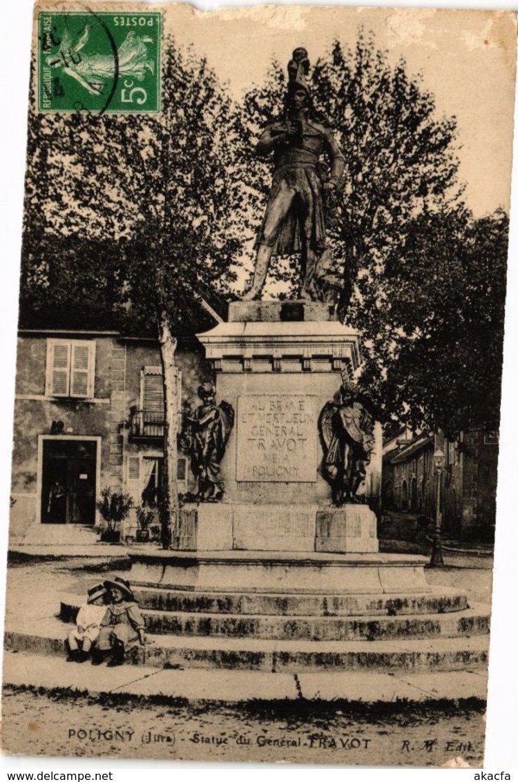 CPA POLIGNY-Statue du General (263676)