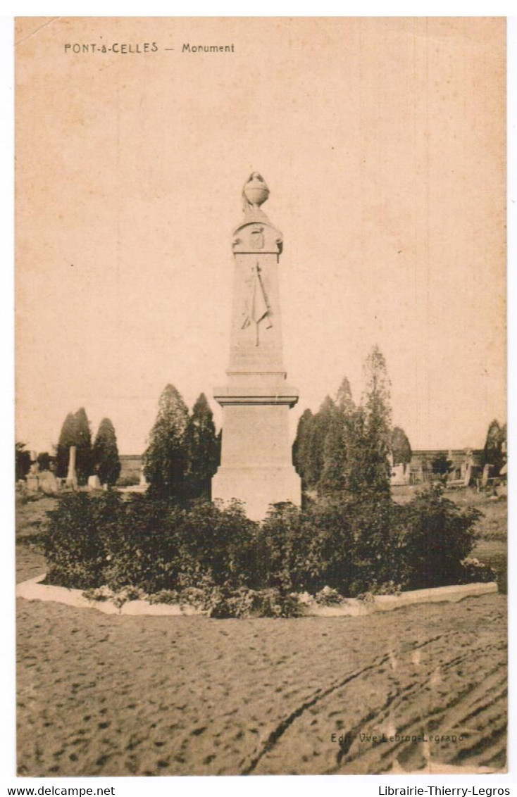 cpa Pont à Celles Monument