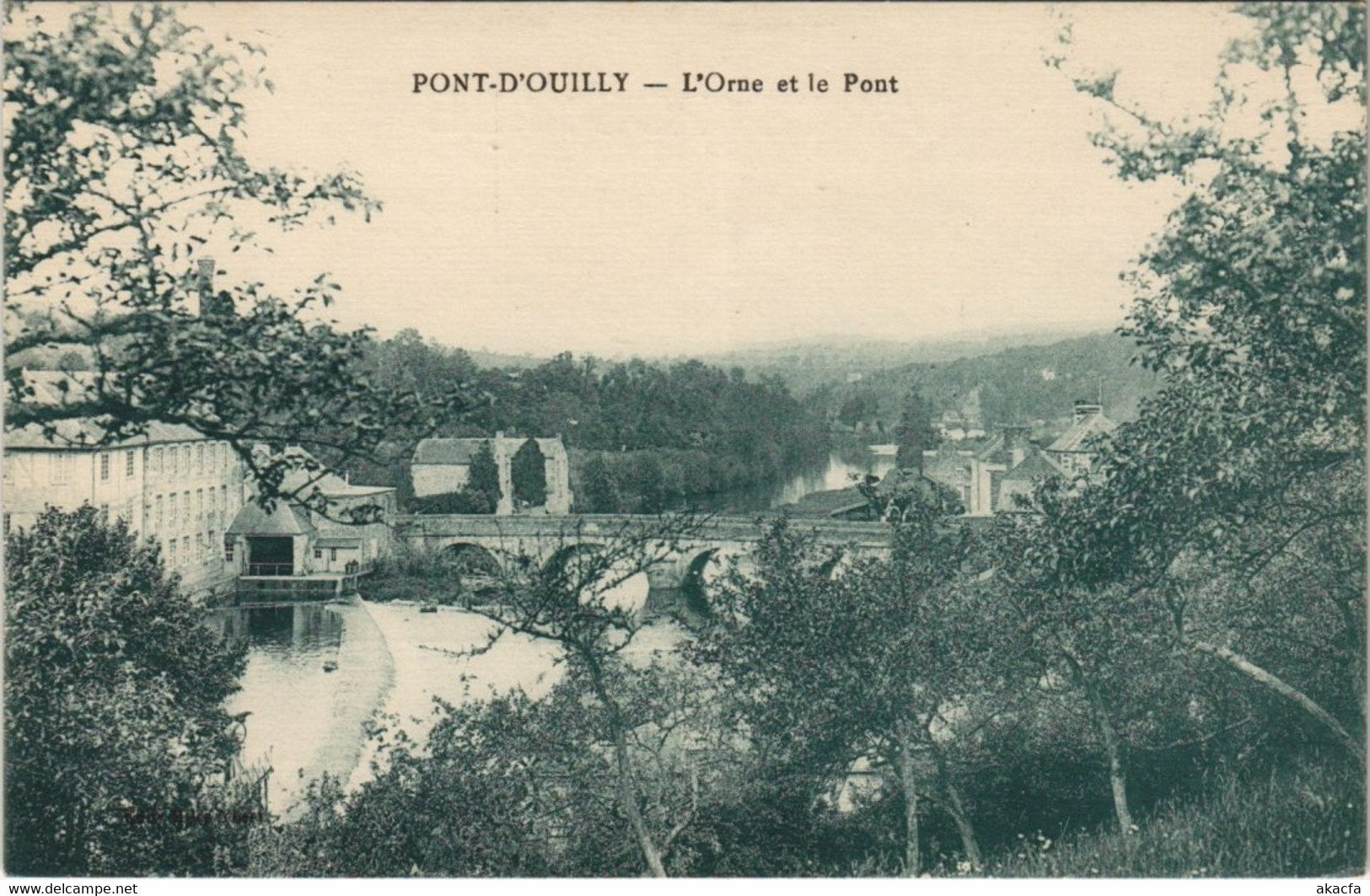 CPA PONT-d'OUILLY - L'Orne et le Pont (141494)