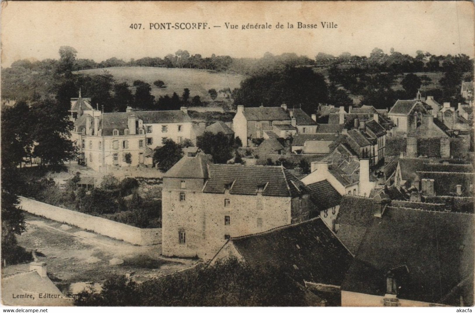 CPA PONT-SCORFF vue générale (144905)