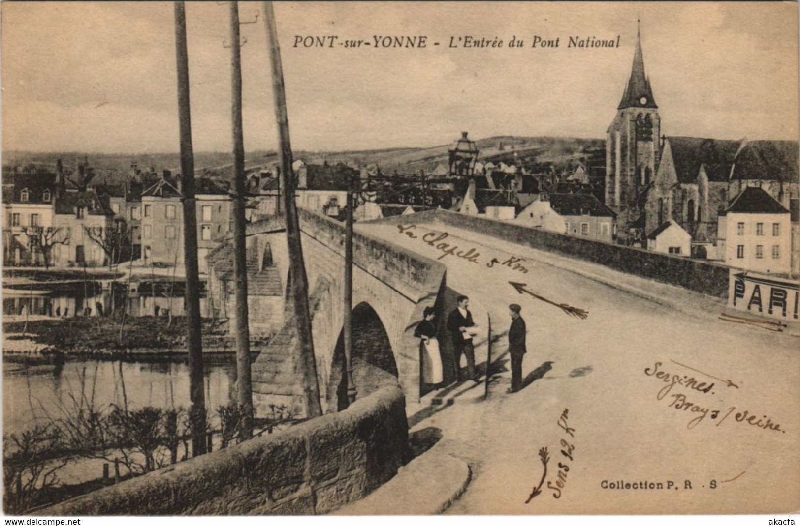 CPA PONT-sur-YONNE - L'Entrée du Pont National (146406)