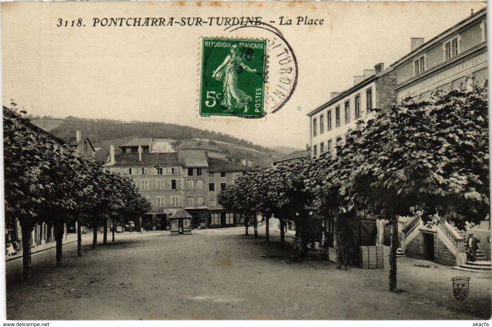 CPA Pontcharra-sur-Turdine - La Place (1036555)