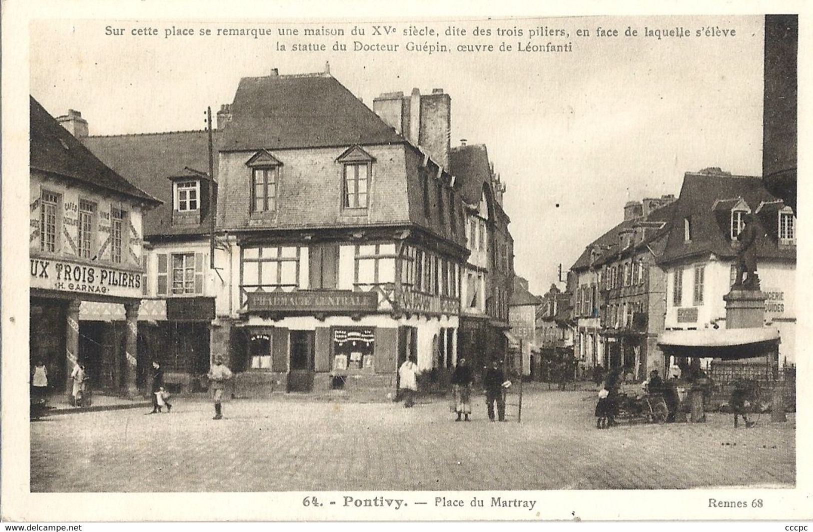 CPA Pontivy Place du Martray