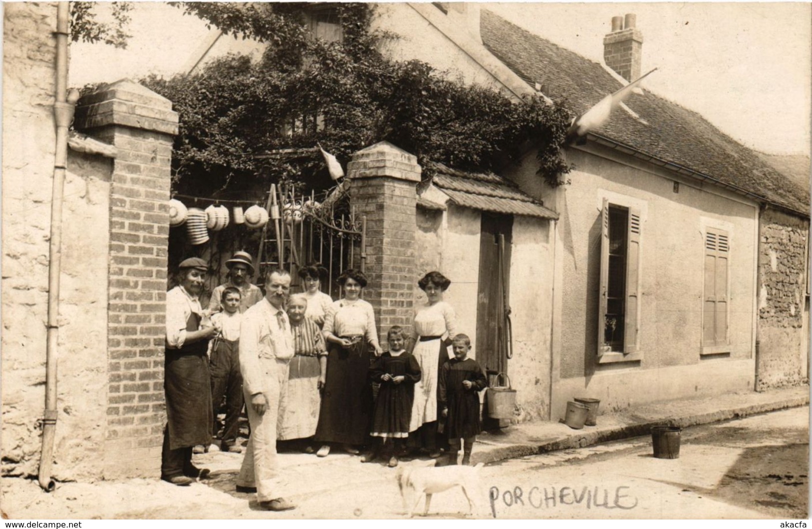 CPA PORCHEVILLE - carte photo (215441)