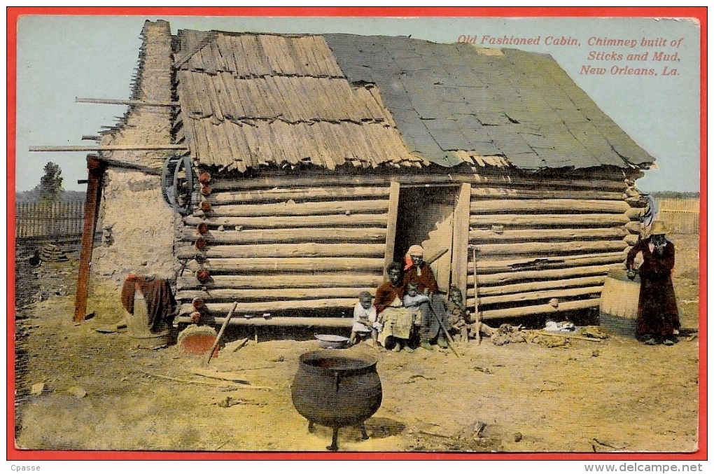 CPA Post Card America Etats-Unis - New Orleans LA Louisiana Louisiane "Old Fashioned Cabin..." * Habitat