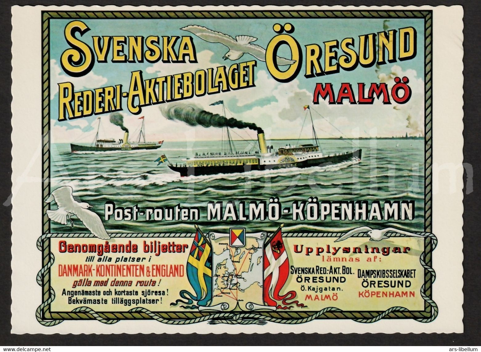 CPA / Postcard / ROYALTY / Sweden / Suède / Sverige / Svenska / Rederi Aktiebolaget / Öresund / Malmö