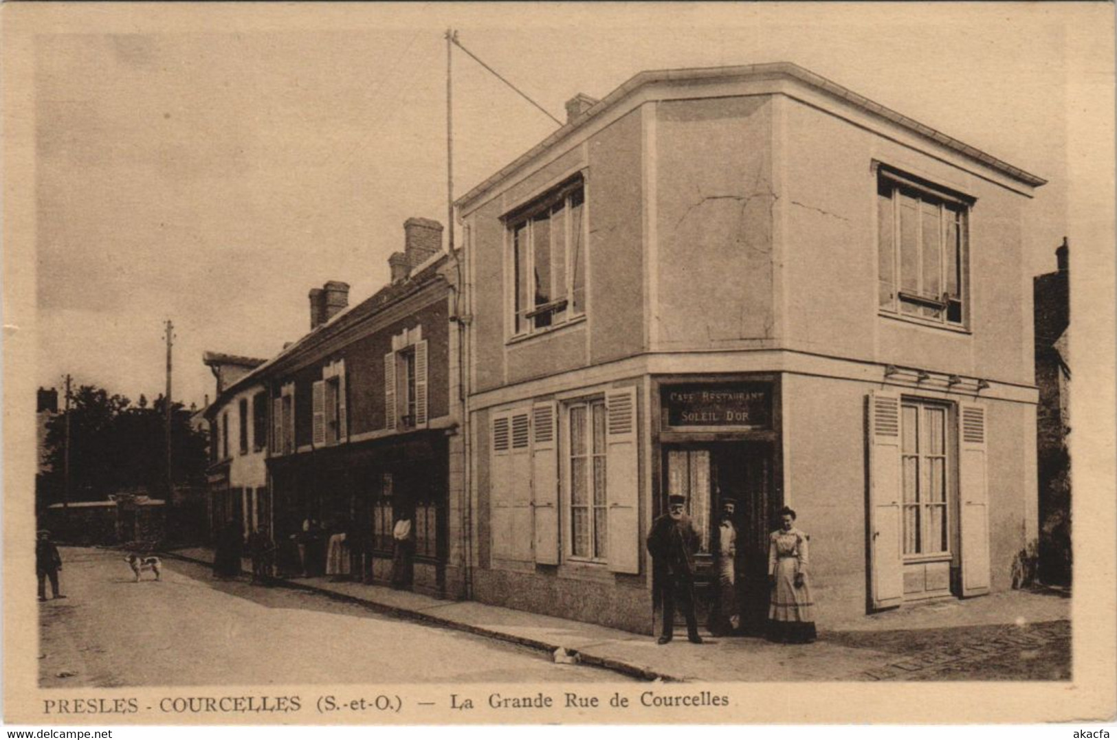 CPA Presles-Courcelles - La Grande Rue de Courcelles (44923)